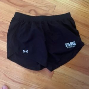 IMG Academy (Under Armour) Running Shorts in color Black